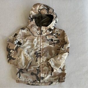 The North Face Tan and Brown Camouflage Jacket 2T